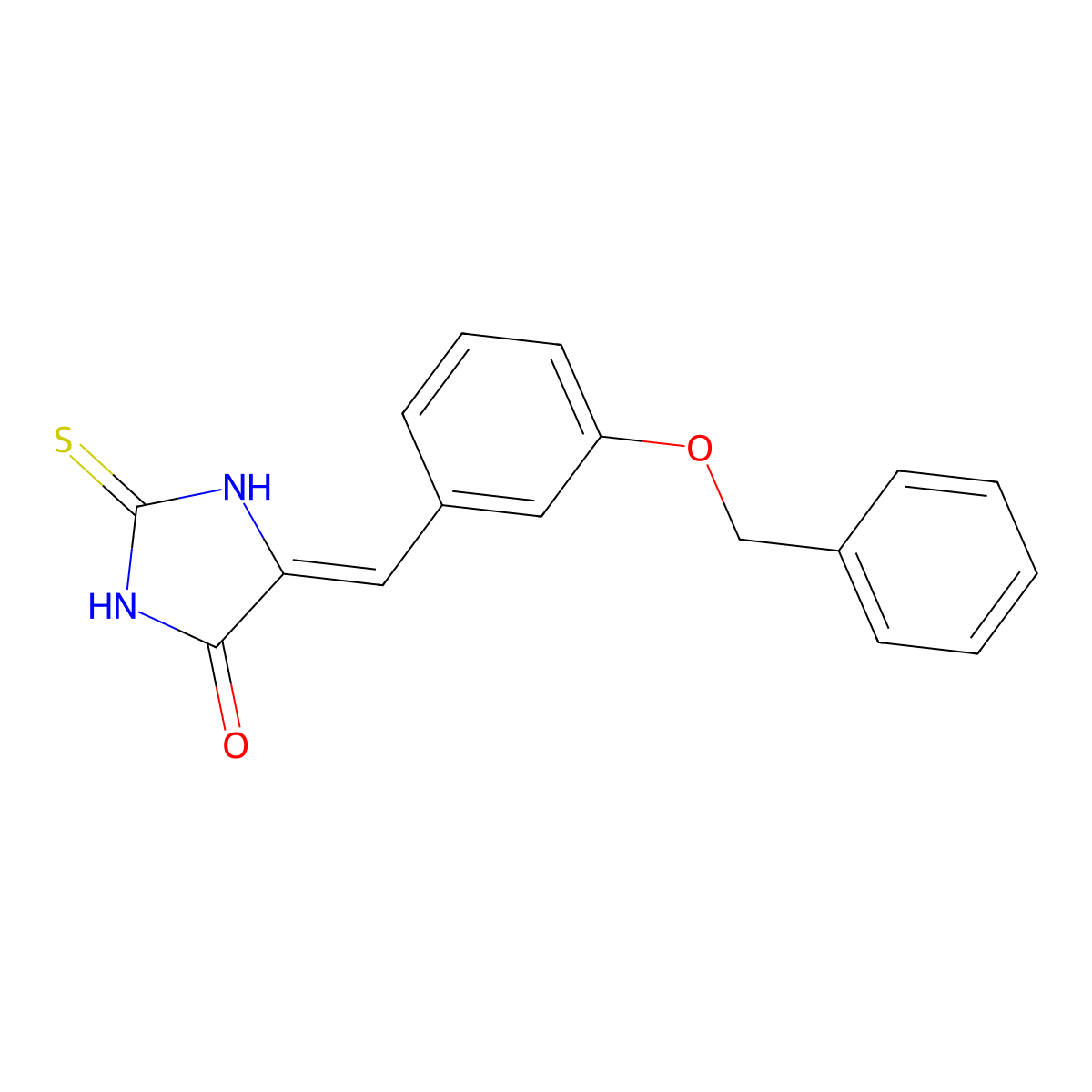 (Z)-5-(3-(Benzyloxy)benzylidene)-2-thioxoimidazolidin-4-one molecular structure, CAS 503065-67-6