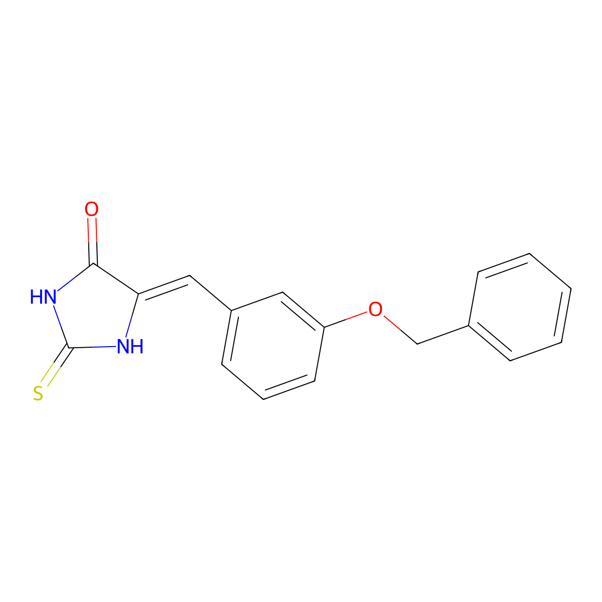 (Z)-5-(3-(Benzyloxy)benzylidene)-2-thioxoimidazolidin-4-one molecular structure, CAS 503065-67-6