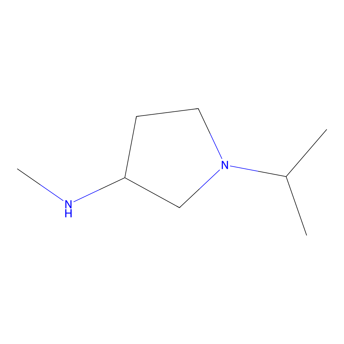1-isopropyl-N-methylpyrrolidin-3-amine molecular structure, CAS 503067-85-4