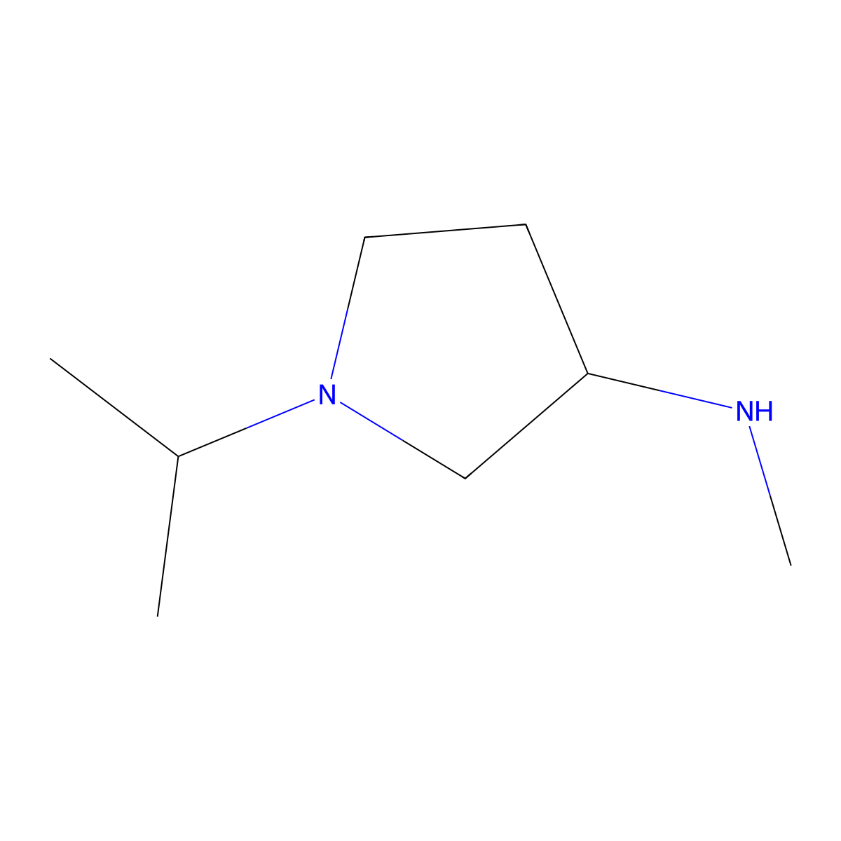 1-isopropyl-N-methylpyrrolidin-3-amine molecular structure, CAS 503067-85-4