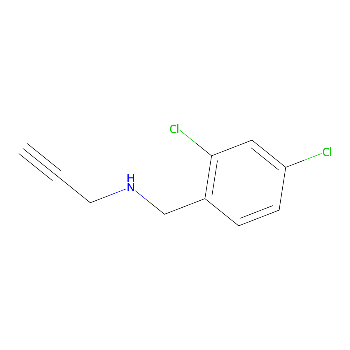 2,4-Dichloro-N-2-propyn-1-ylbenzenemethanamine molecular structure, CAS 5031-76-5
