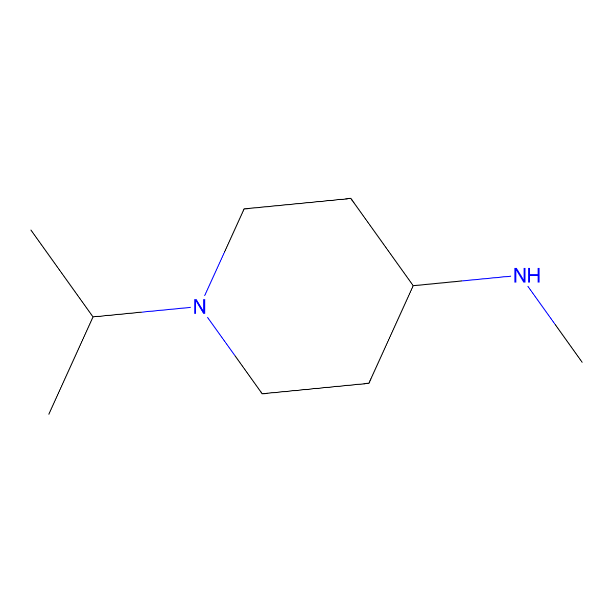 N-methyl-1-(propan-2-yl)piperidin-4-amine molecular structure, CAS 503126-34-9