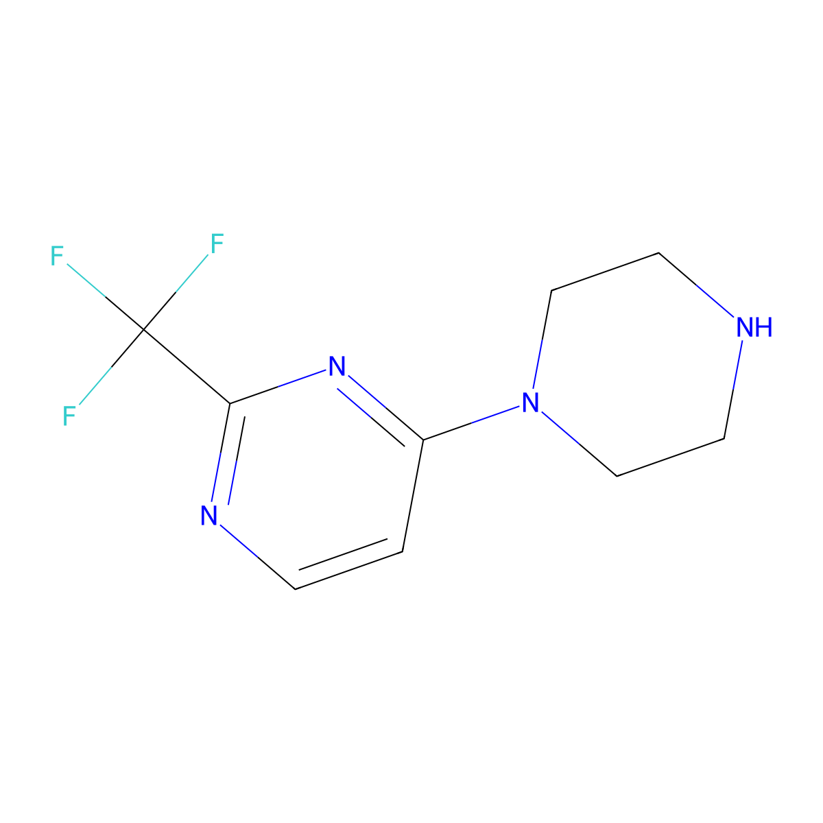4-Piperazin-1-YL-2-(trifluoromethyl)pyrimidine molecular structure, CAS 503146-12-1