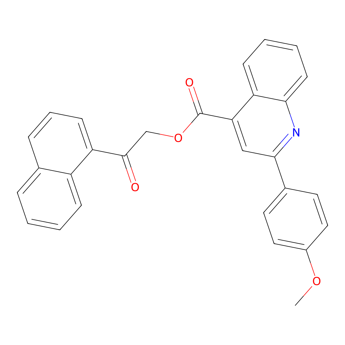 2-(1-Naphthyl)-2-oxoethyl 2-(4-methoxyphenyl)-4-quinolinecarboxylate molecular structure, CAS 503147-28-2