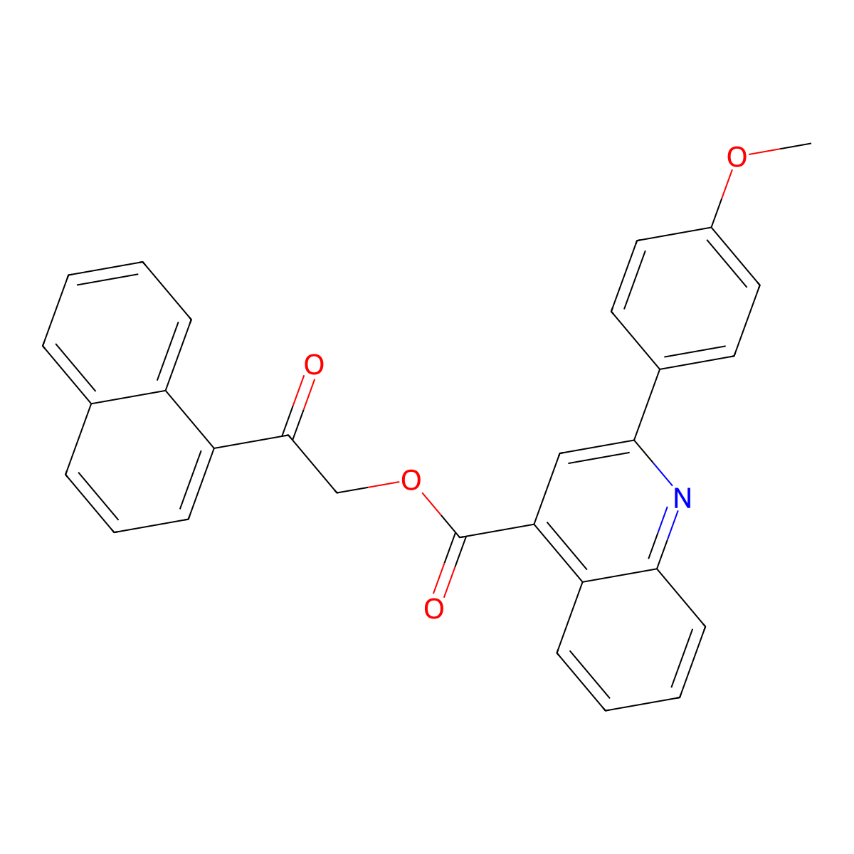 2-(1-Naphthyl)-2-oxoethyl 2-(4-methoxyphenyl)-4-quinolinecarboxylate molecular structure, CAS 503147-28-2