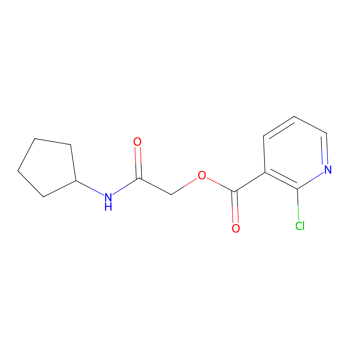 (Cyclopentylcarbamoyl)methyl 2-chloropyridine-3-carboxylate molecular structure, CAS 503147-47-5