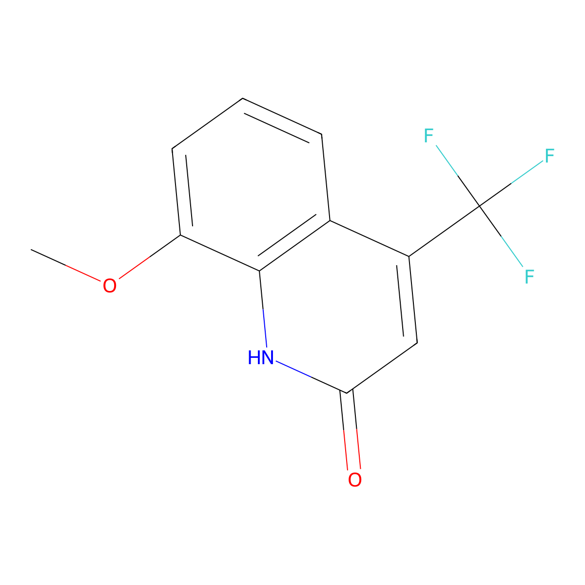 8-Methoxy-4-(trifluoromethyl)quinolin-2(1H)-one molecular structure, CAS 503147-99-7