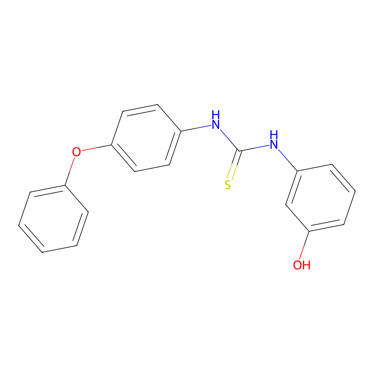 1-(3-Hydroxyphenyl)-3-(4-phenoxyphenyl)thiourea molecular structure, CAS 503149-00-6