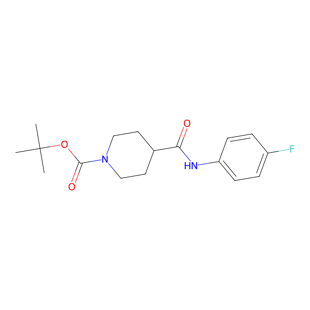 Tert-butyl 4-[(4-fluorophenyl)carbamoyl]piperidine-1-carboxylate molecular structure, CAS 503149-31-3