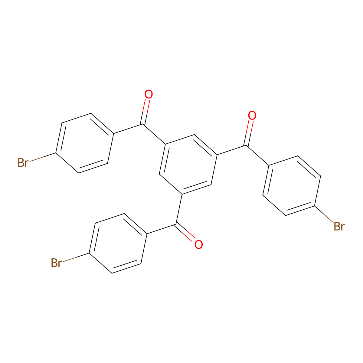 Benzene-1,3,5-triyltris((4-bromophenyl)methanone) molecular structure, CAS 503158-05-2