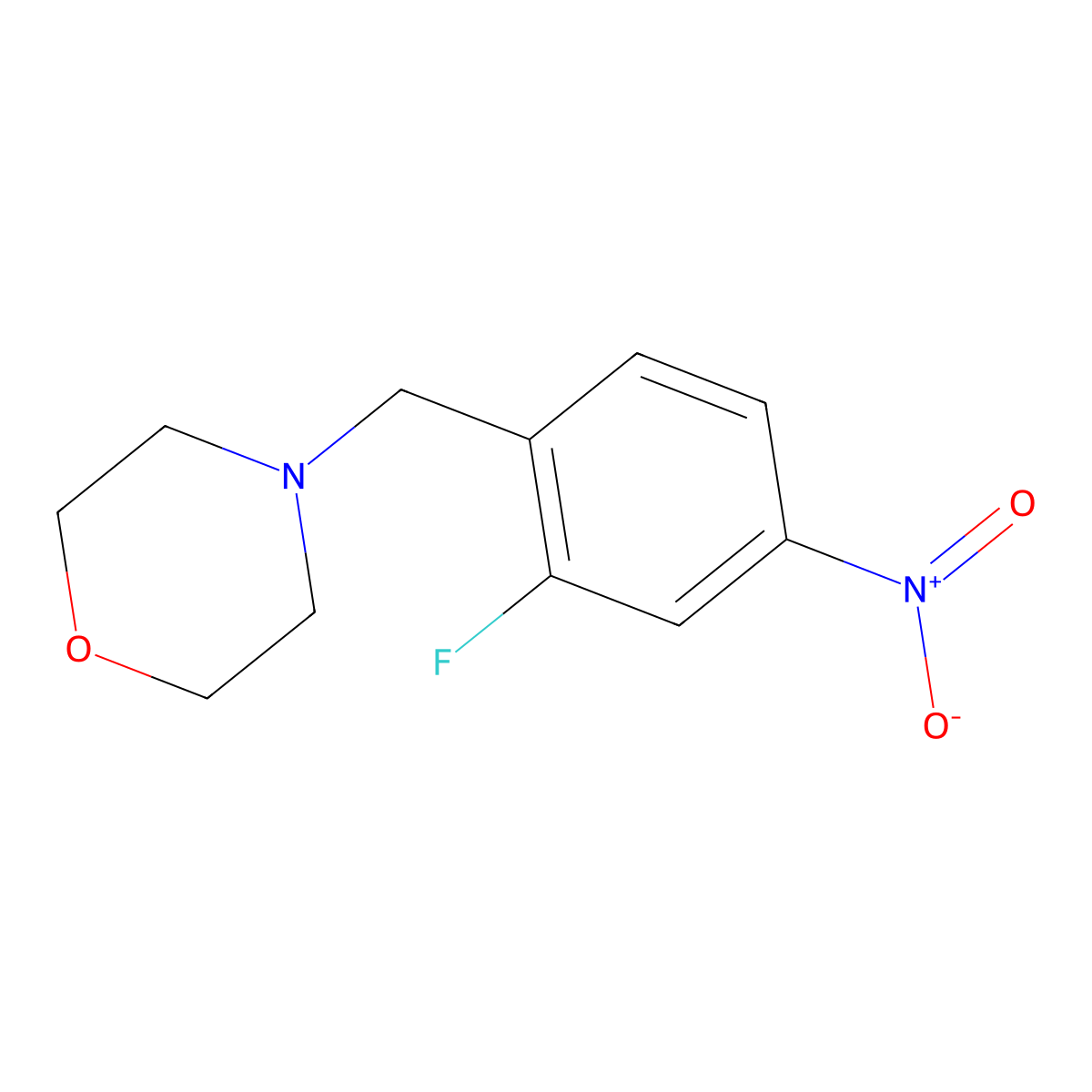 4-(2-Fluoro-4-nitrobenzyl)morpholine molecular structure, CAS 503160-30-3