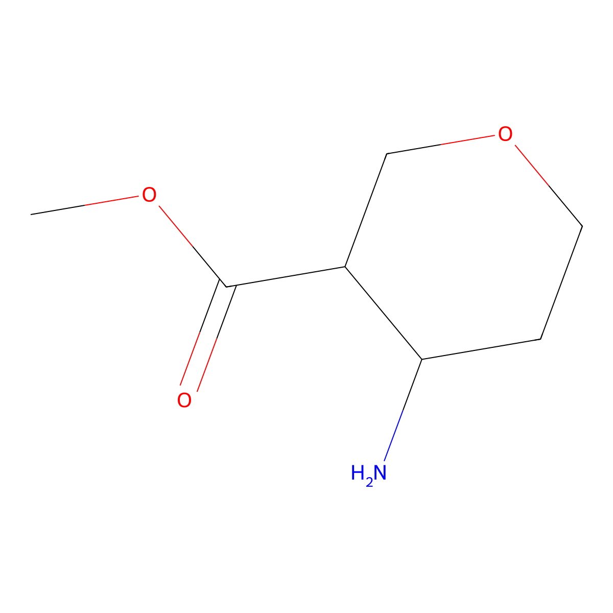 methyl 4-aminotetrahydro-2H-pyran-3-carboxylate molecular structure, CAS 503166-53-8