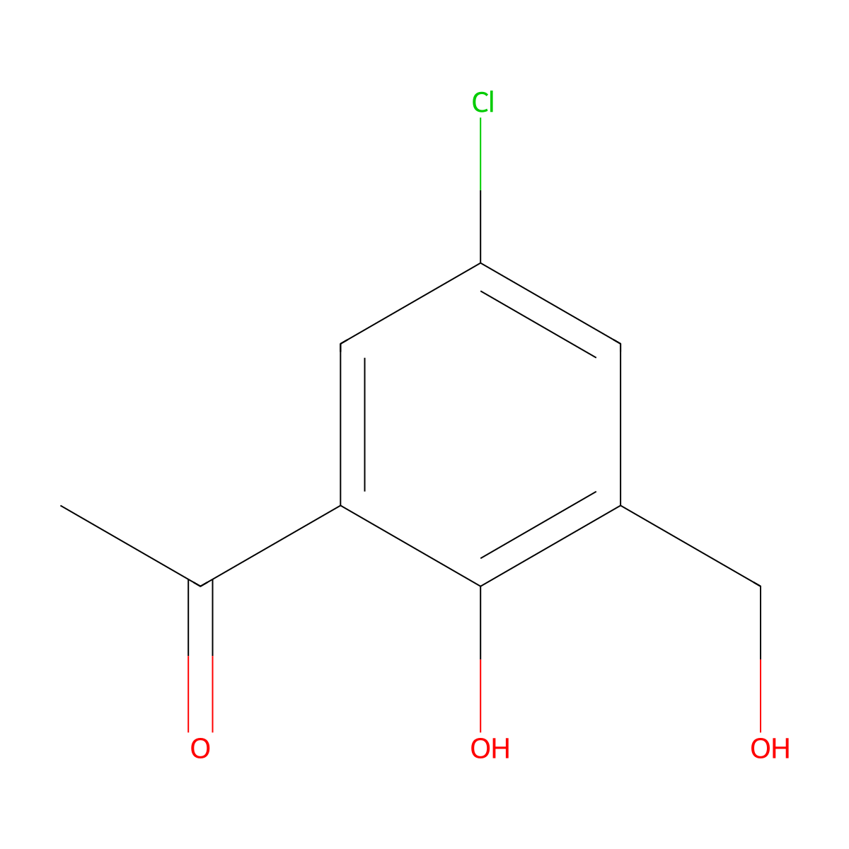 1-(5-Chloro-2-hydroxy-3-(hydroxymethyl)phenyl)ethanone molecular structure, CAS 50317-52-7