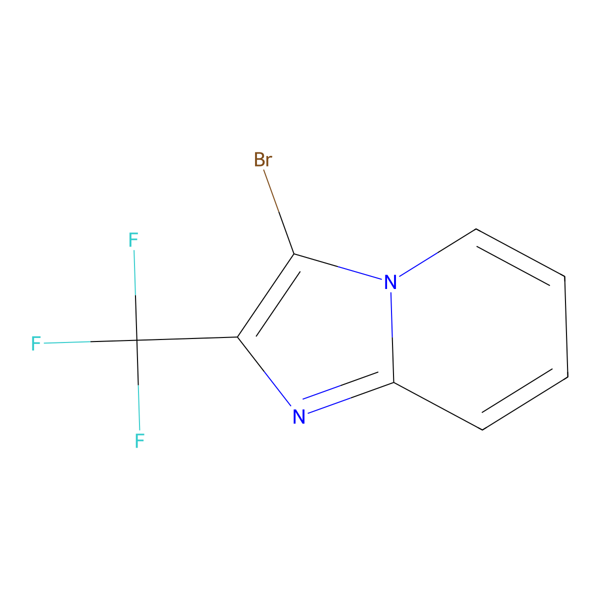 3-Bromo-2-(trifluoromethyl)imidazo[1,2-a]pyridine molecular structure, CAS 503172-42-7