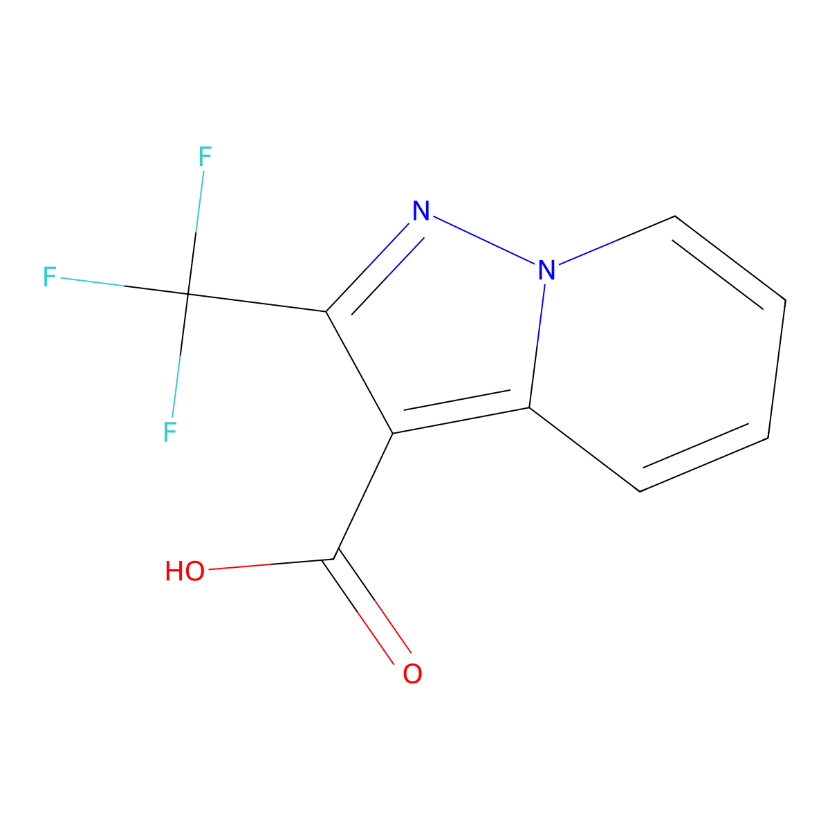 2-(Trifluoromethyl)pyrazolo[1,5-a]pyridine-3-carboxylic acid molecular structure, CAS 503172-68-7