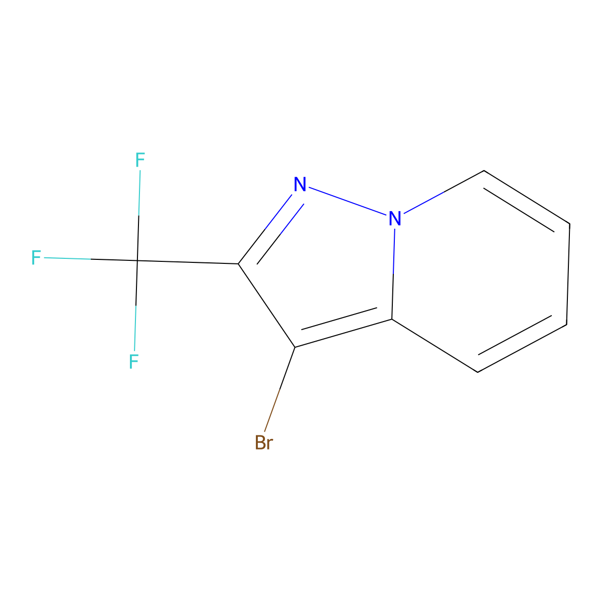 3-Bromo-2-(trifluoromethyl)pyrazolo[1,5-a]pyridine molecular structure, CAS 503172-70-1