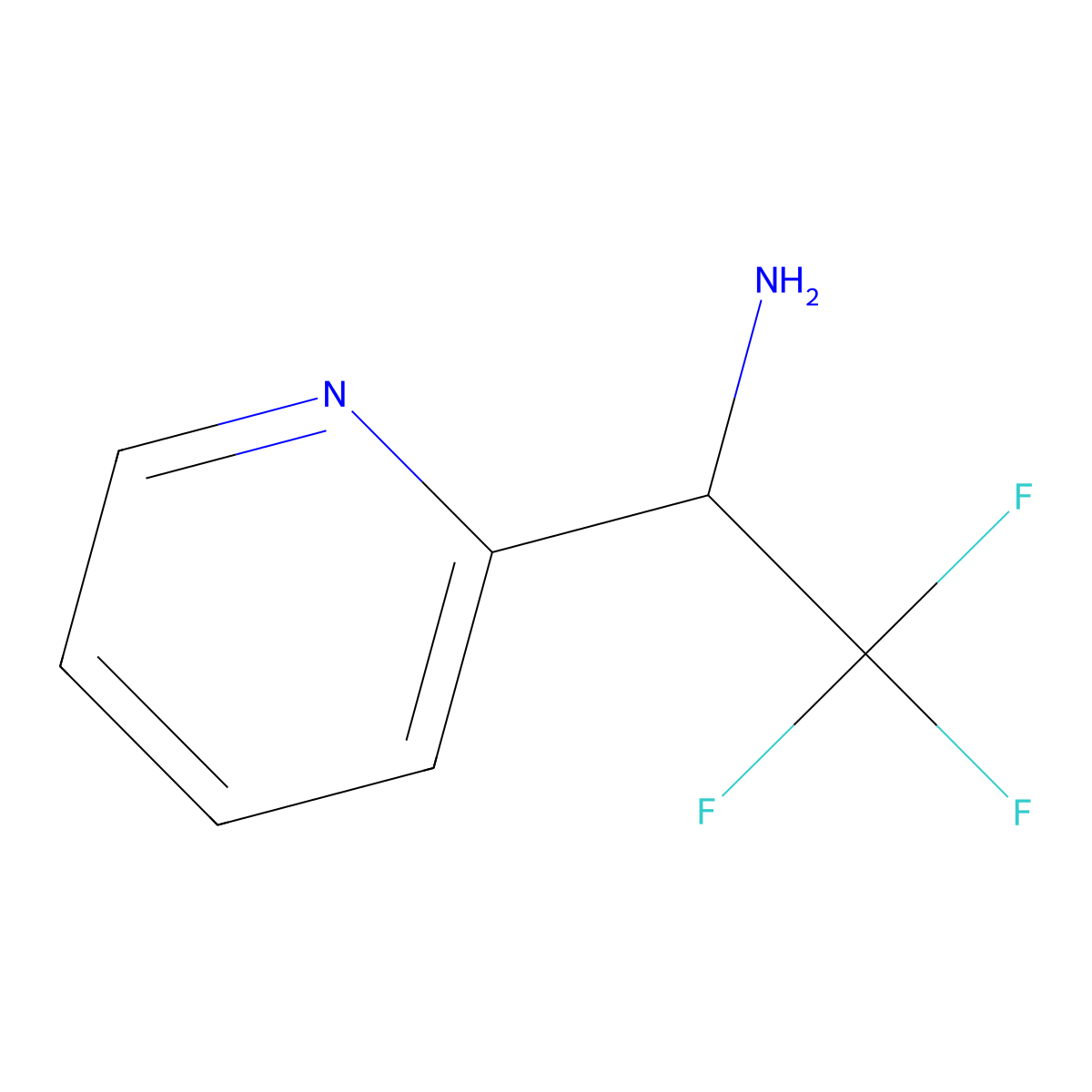2,2,2-Trifluoro-1-(pyridin-2-yl)ethan-1-amine molecular structure, CAS 503173-14-6