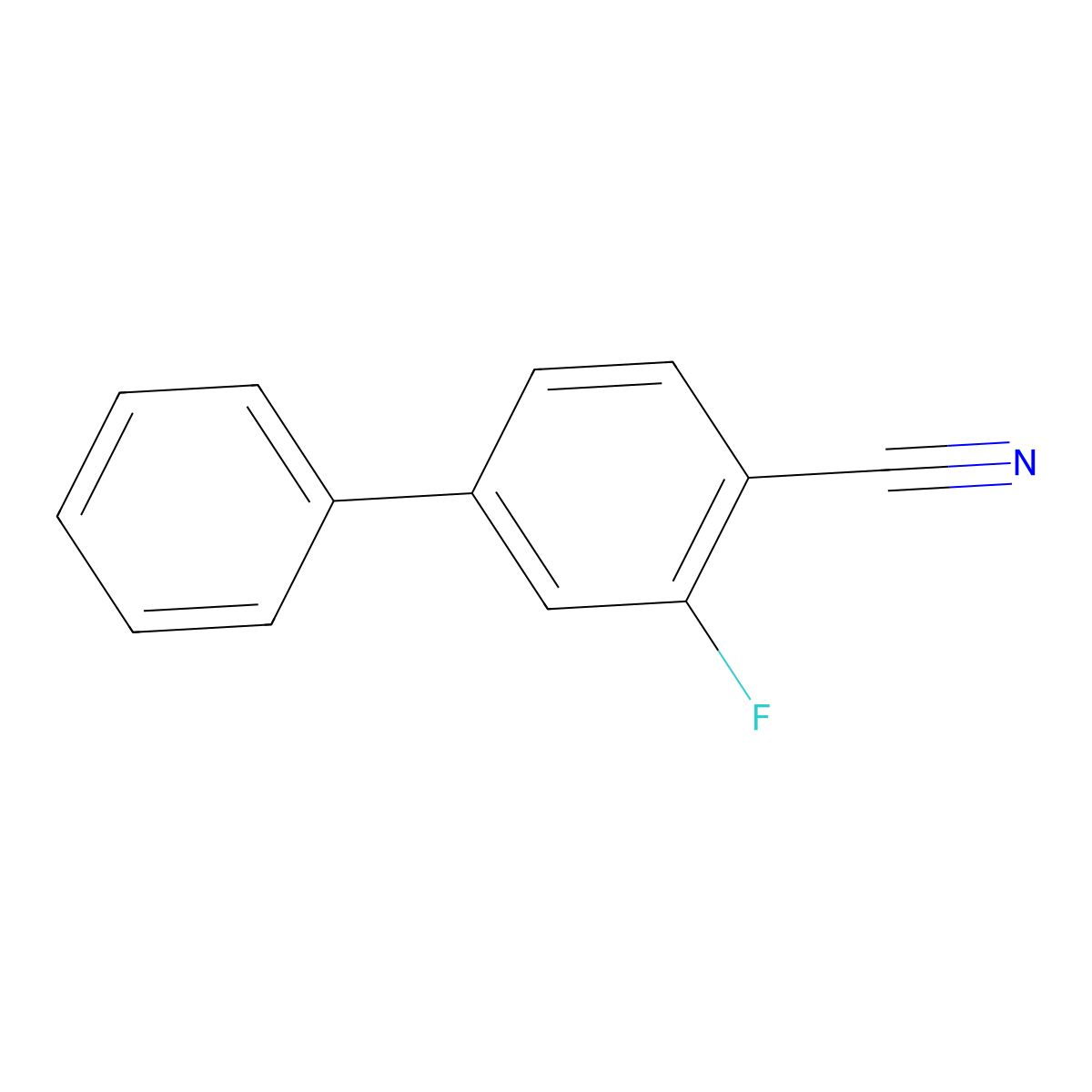 3-Fluoro-[1,1'-biphenyl]-4-carbonitrile molecular structure, CAS 503177-15-9
