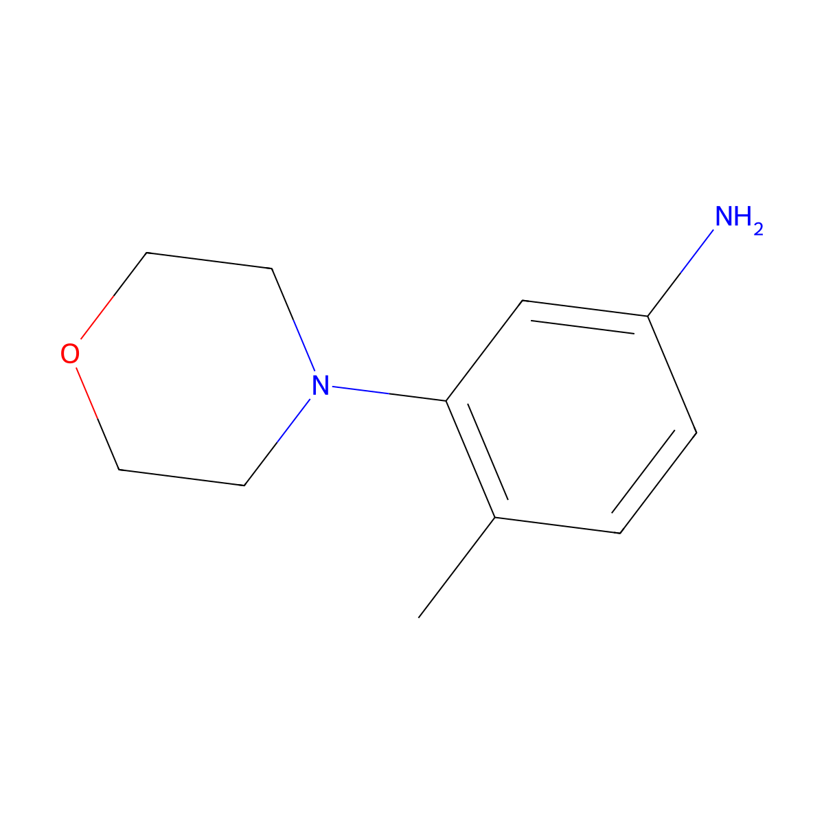 4-Methyl-3-(4-morpholinyl)benzenamine molecular structure, CAS 503177-30-8