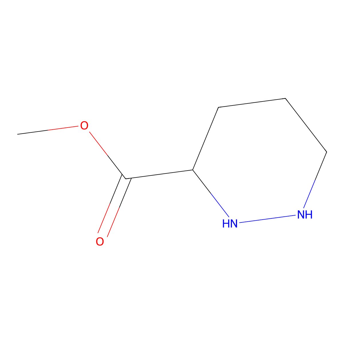 Methyl hexahydropyridazine-3-carboxylate molecular structure, CAS 503177-84-2