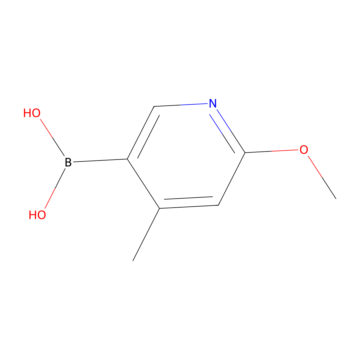 2-Methoxy-4-methylpyridine-5-boronic acid molecular structure, CAS 503184-35-8