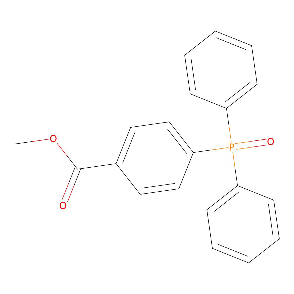 Benzoic acid, 4-(diphenylphosphinyl)-, methyl ester molecular structure, CAS 5032-55-3