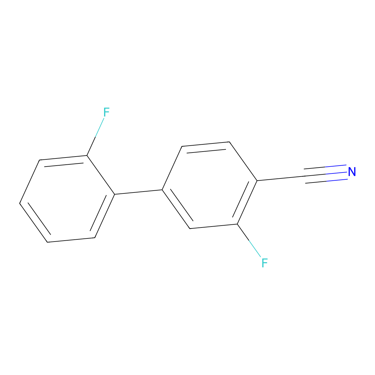 2',3-Difluorobiphenyl-4-carbonitrile molecular structure, CAS 503292-97-5