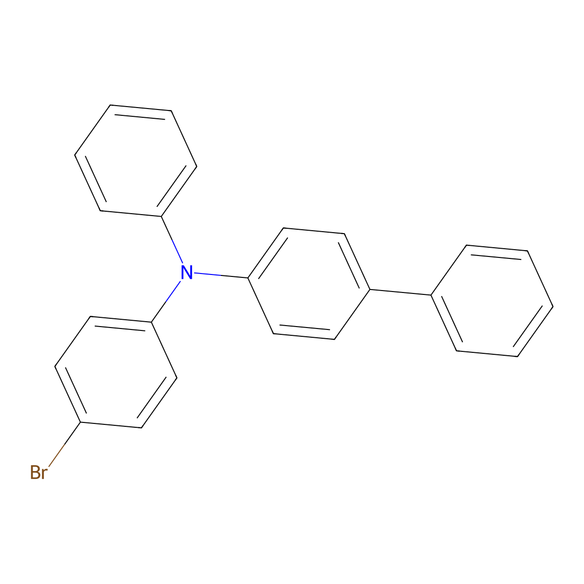 N-(4-bromophenyl)-N-phenyl-[1,1'-biphenyl]-4-amine molecular structure, CAS 503299-24-9