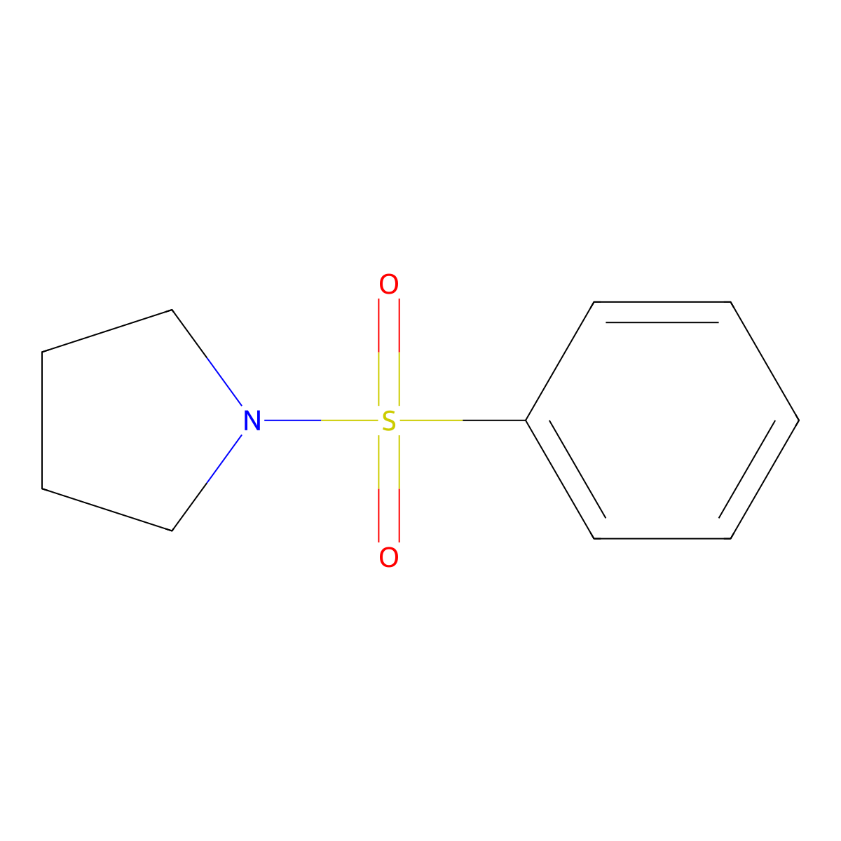 1-(Phenylsulfonyl)pyrrolidine molecular structure, CAS 5033-22-7