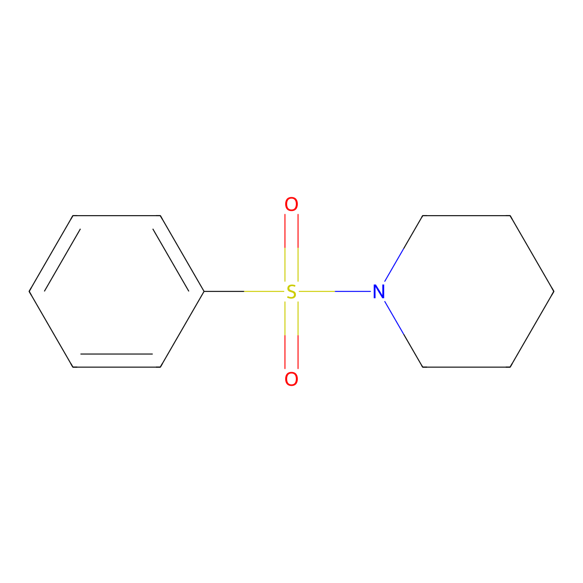 1-(Phenylsulfonyl)piperidine molecular structure, CAS 5033-23-8