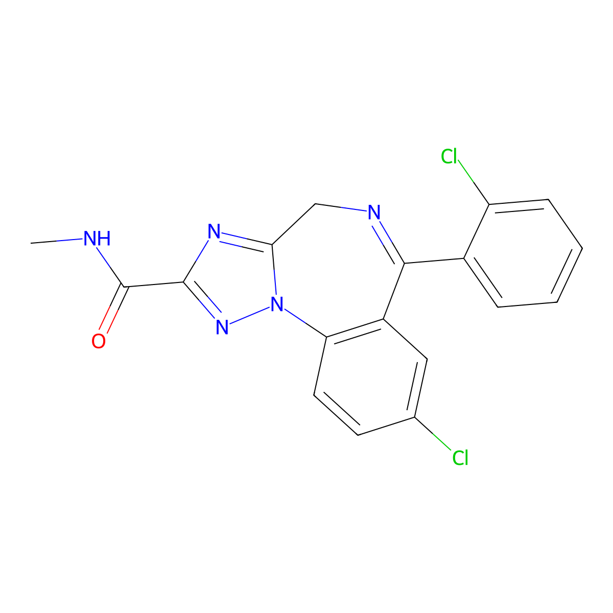 N-Desmethyl Rilmazolam molecular structure, CAS 50330-93-3