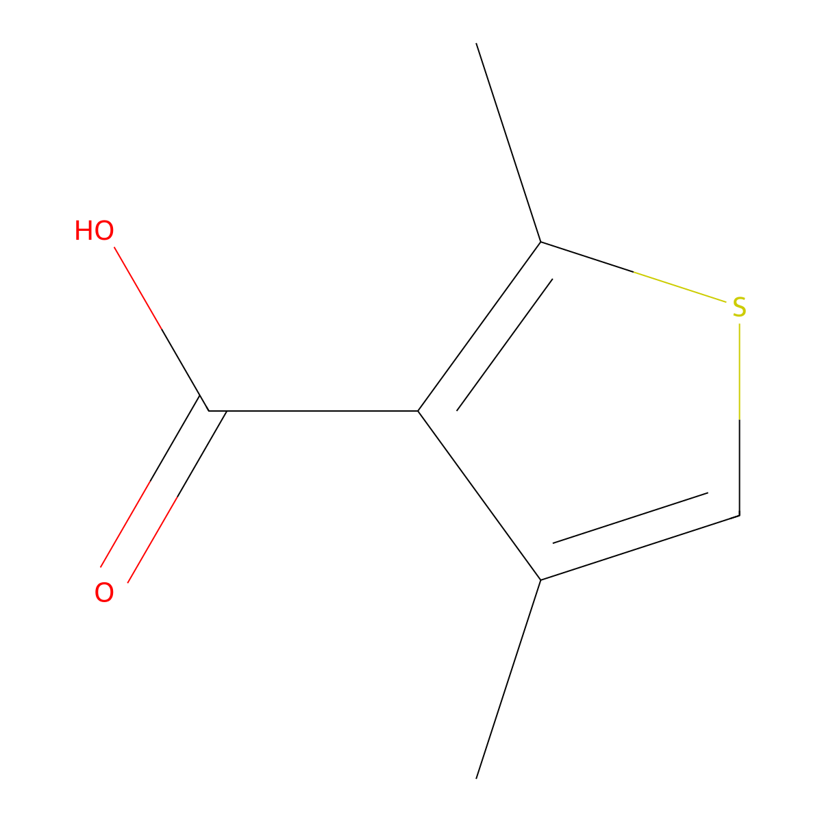 2,4-Dimethylthiophene-3-carboxylic acid molecular structure, CAS 503308-96-1