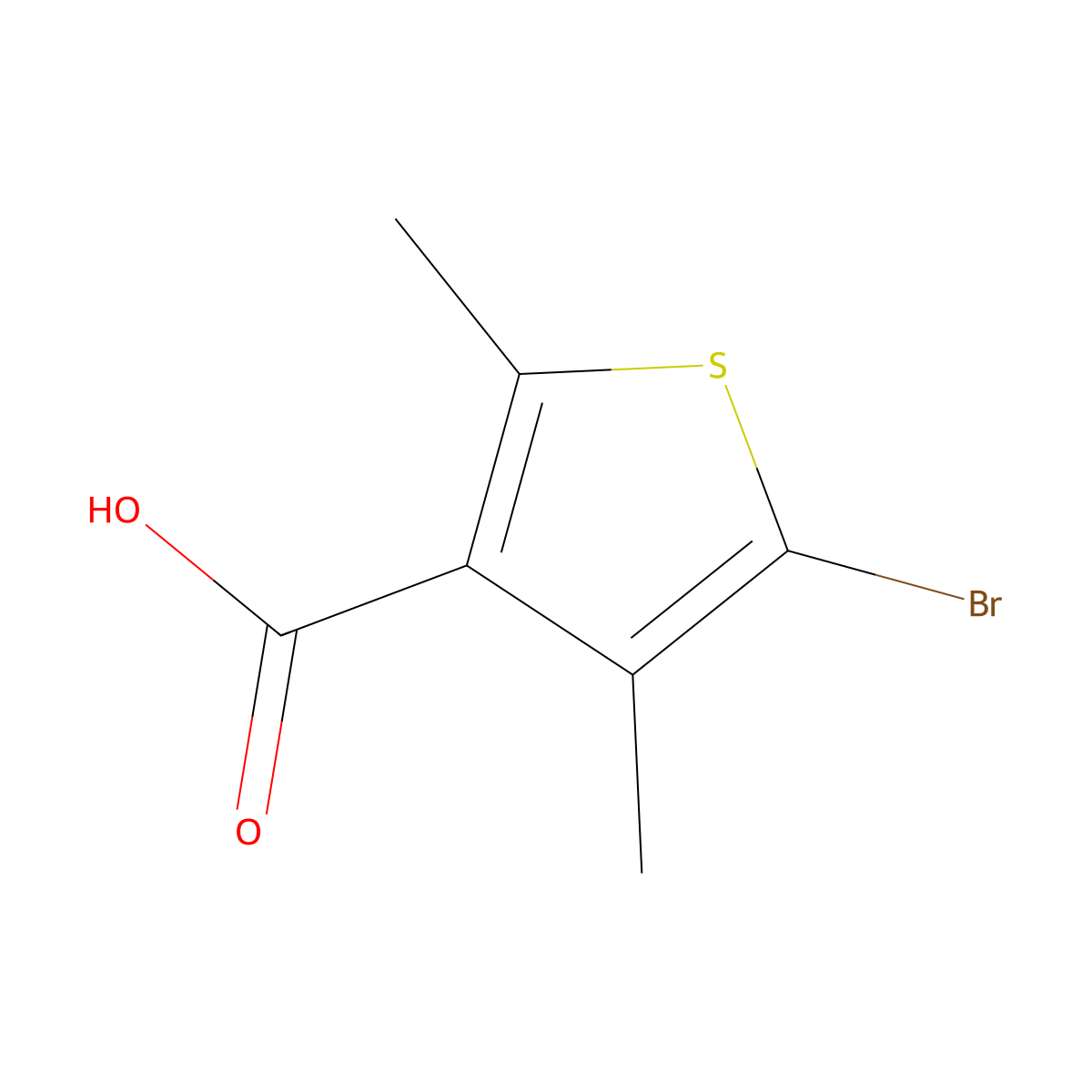 5-Bromo-2,4-dimethylthiophene-3-carboxylic acid molecular structure, CAS 503308-97-2