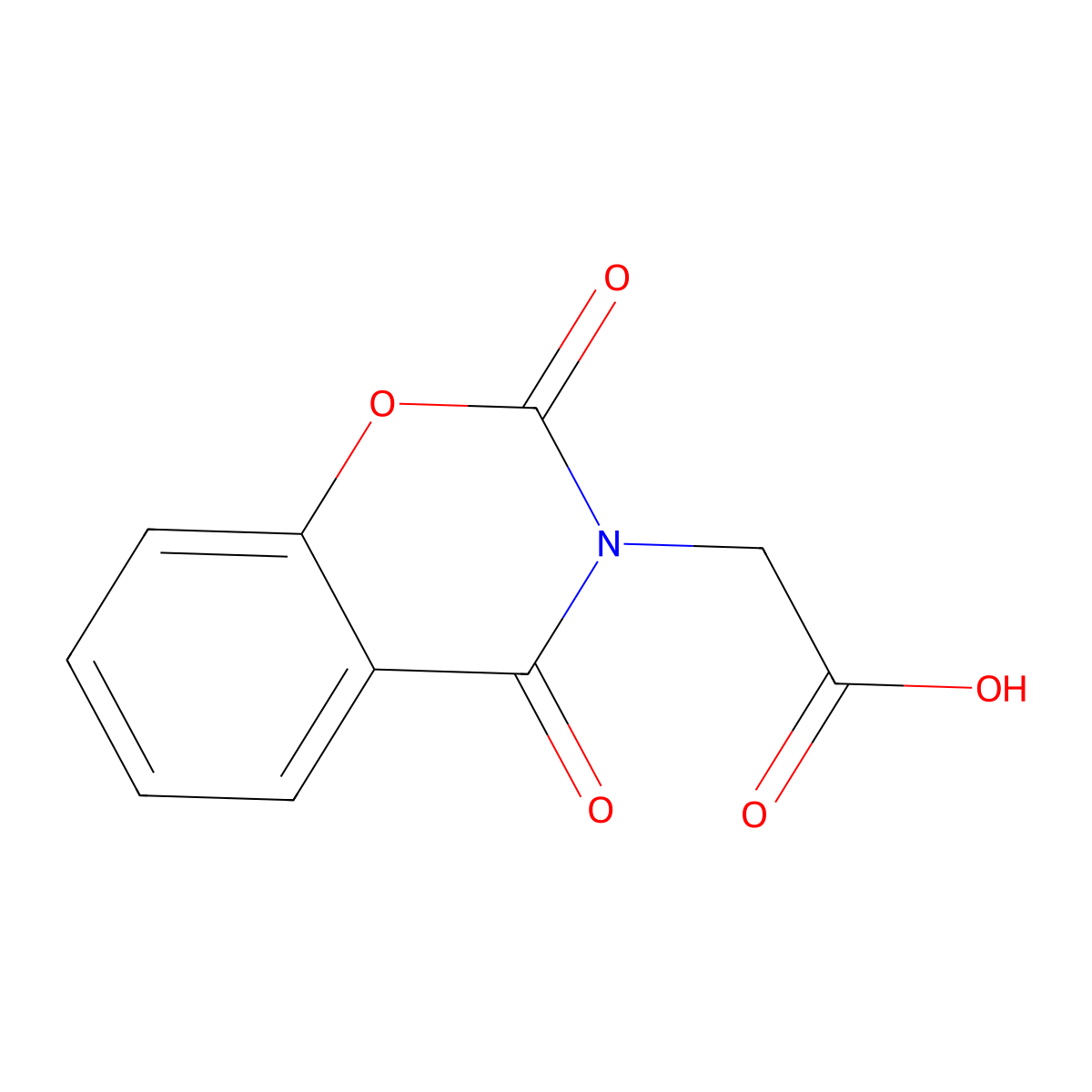 2-(2,4-Dioxo-3,4-dihydro-2H-1,3-benzoxazin-3-yl)acetic acid molecular structure, CAS 50331-25-4