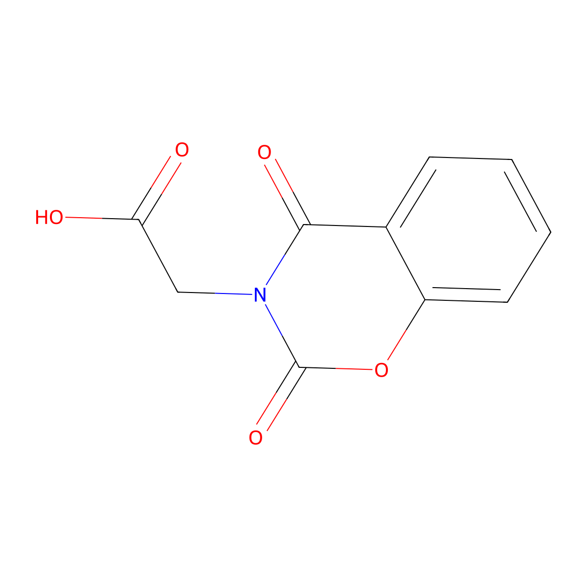 2-(2,4-Dioxo-3,4-dihydro-2H-1,3-benzoxazin-3-yl)acetic acid molecular structure, CAS 50331-25-4