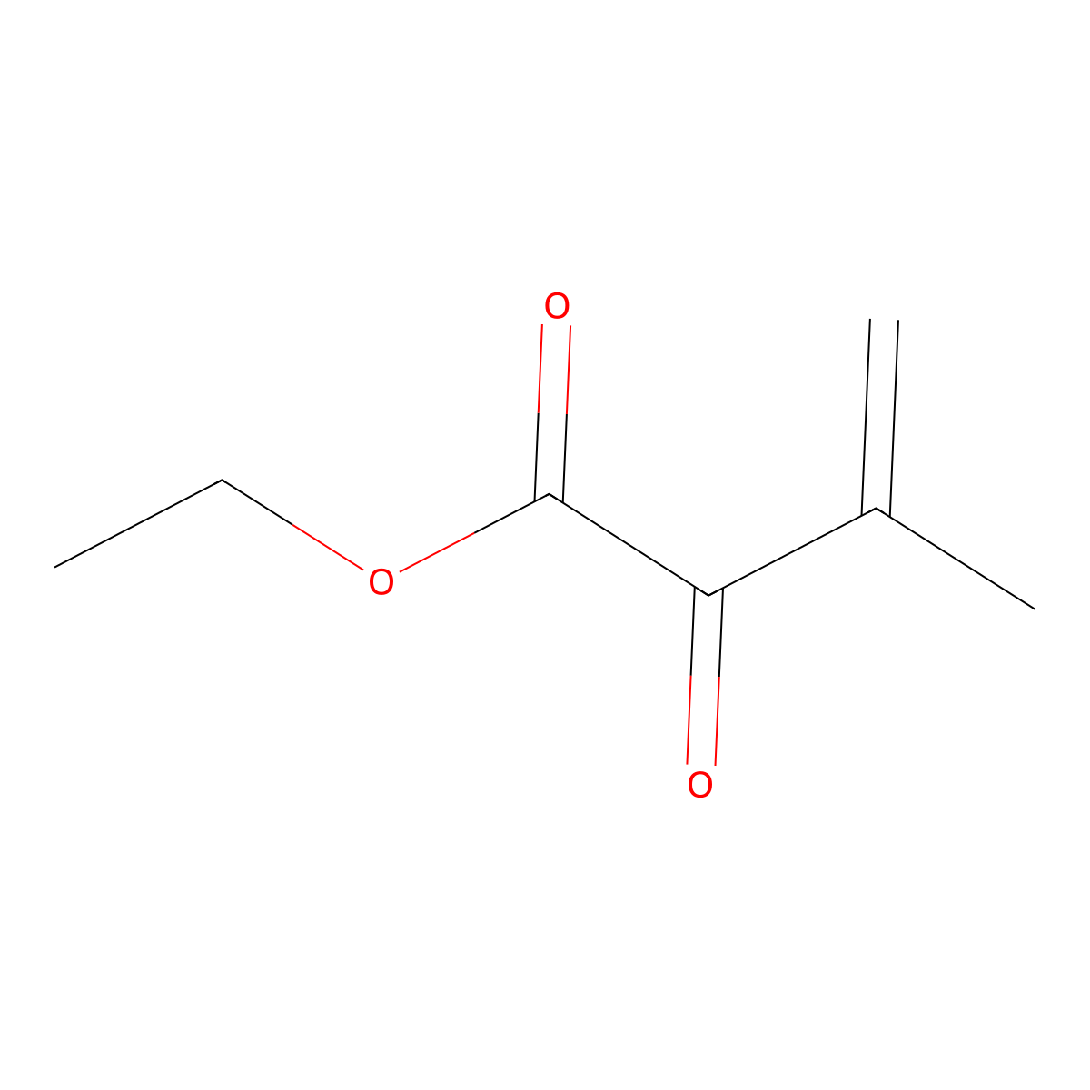 Ethyl 3-methyl-2-oxobut-3-enoate molecular structure, CAS 50331-71-0