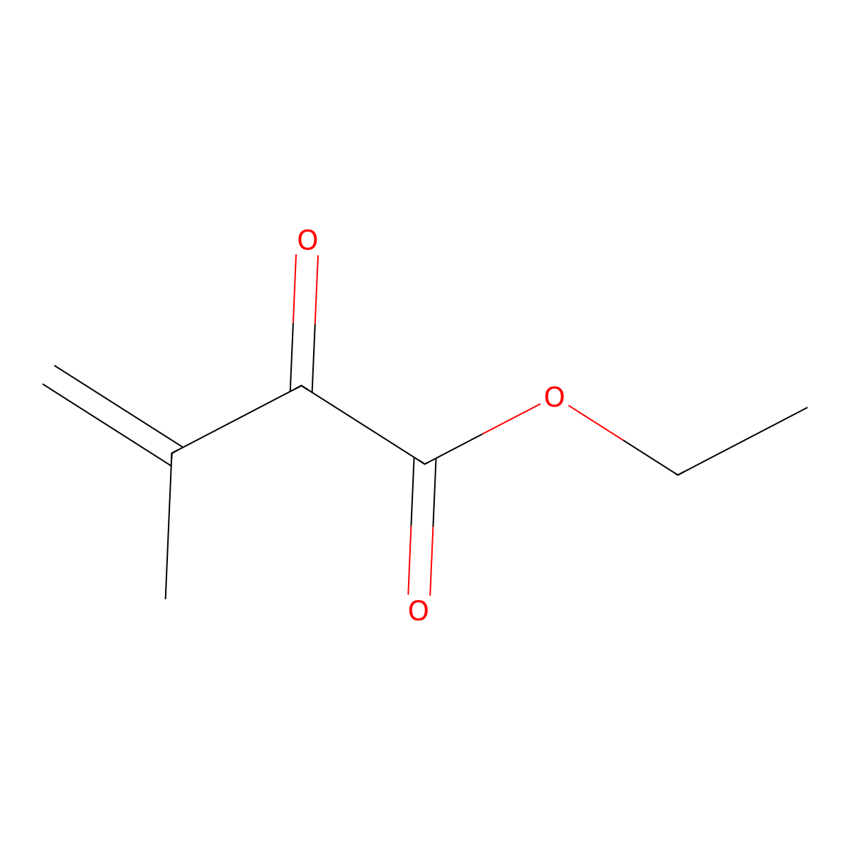 Ethyl 3-methyl-2-oxobut-3-enoate molecular structure, CAS 50331-71-0