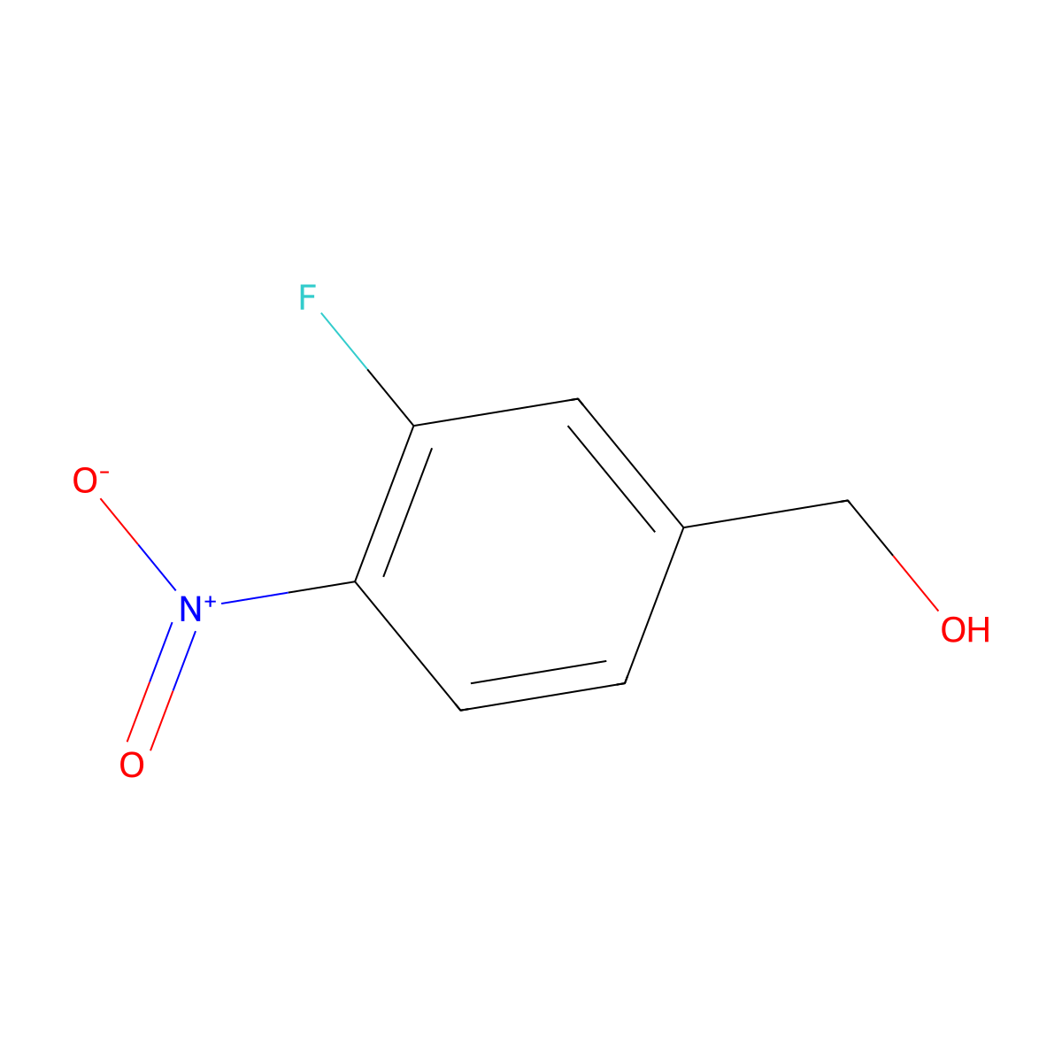 3-Fluoro-4-nitrobenzyl alcohol molecular structure, CAS 503315-74-0