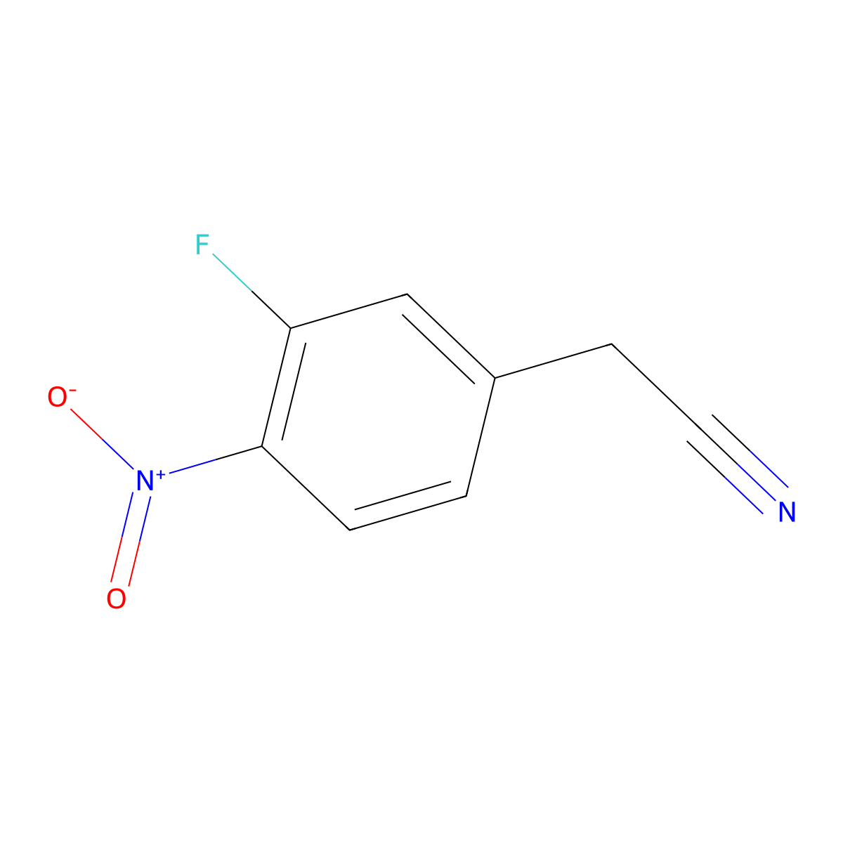 3-Fluoro-4-nitrophenylacetonitrile molecular structure, CAS 503315-75-1