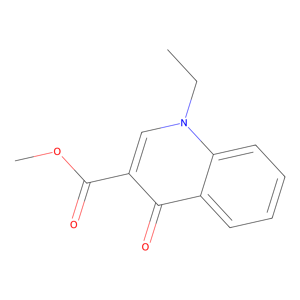 Methyl 1-ethyl-4-oxo-1,4-dihydroquinoline-3-carboxylate molecular structure, CAS 50332-49-5