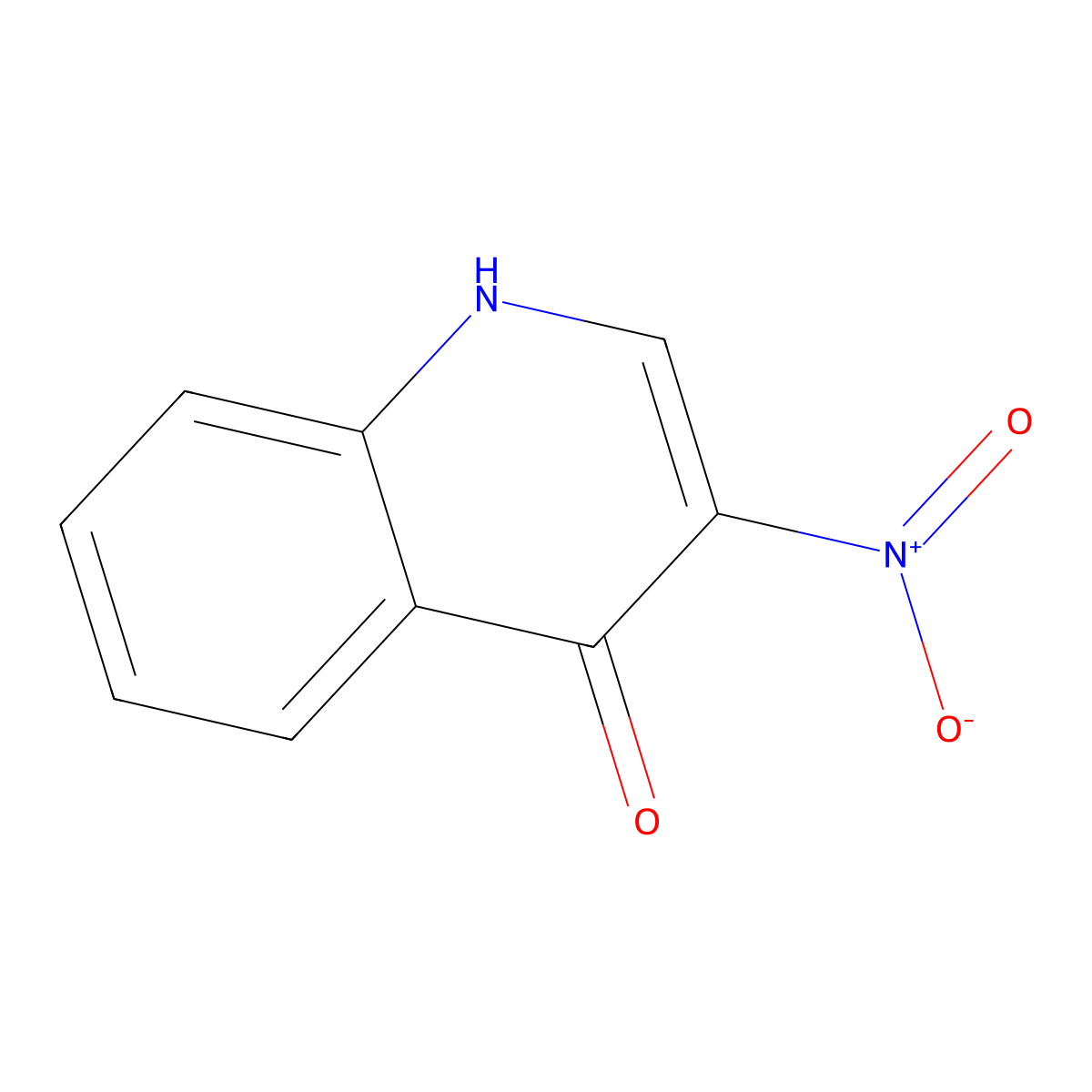 3-Nitro-4-quinolinol molecular structure, CAS 50332-66-6