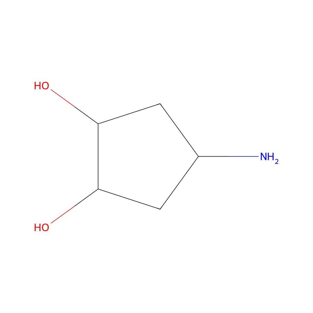 4-Aminocyclopentane-1,2-diol molecular structure, CAS 503323-90-8