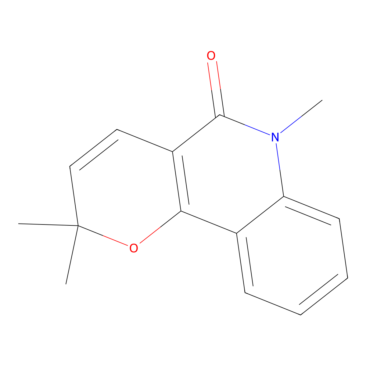 N-Methylflindersine molecular structure, CAS 50333-13-6