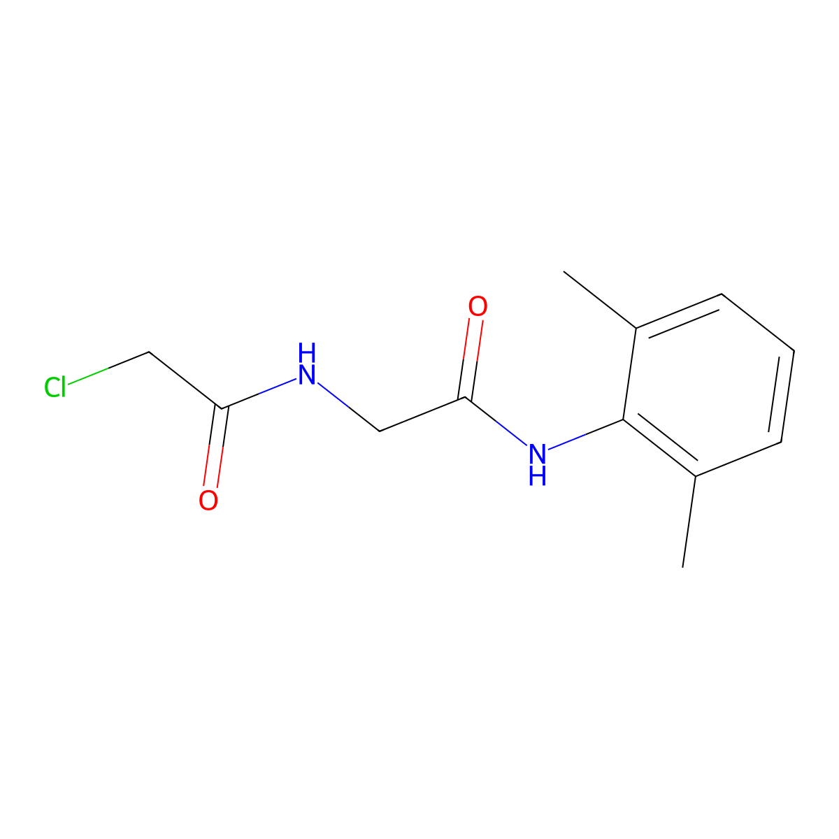 2-chloro-N-{[(2,6-dimethylphenyl)carbamoyl]methyl}acetamide molecular structure, CAS 50333-31-8