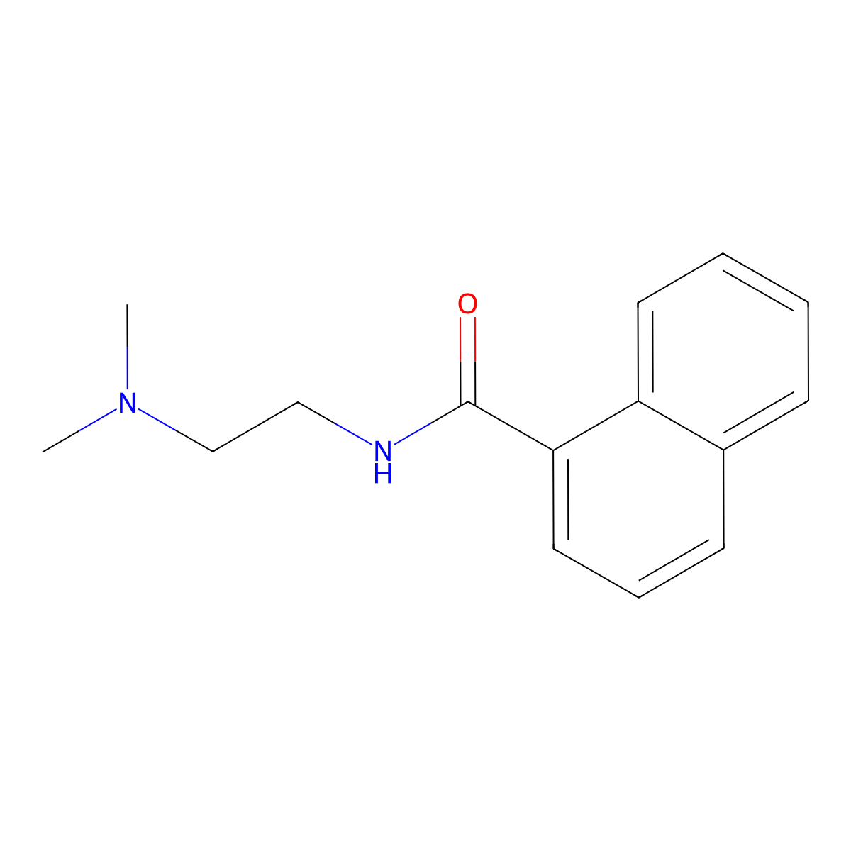 1-Naphthalenecarboxamide, N-(2-(dimethylamino)ethyl)- molecular structure, CAS 50341-62-3