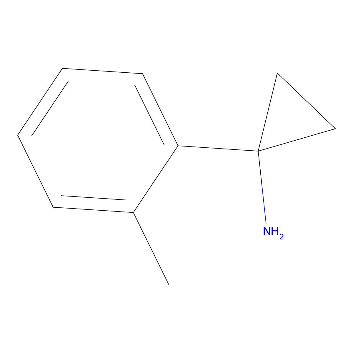 1-(2-Methylphenyl)cyclopropan-1-amine molecular structure, CAS 503417-29-6
