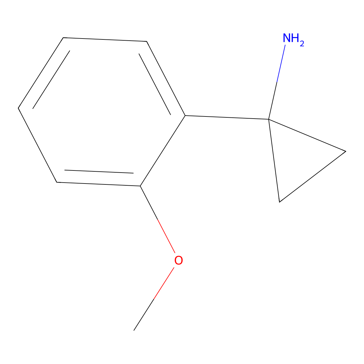 1-(2-Methoxyphenyl)cyclopropan-1-amine molecular structure, CAS 503417-32-1