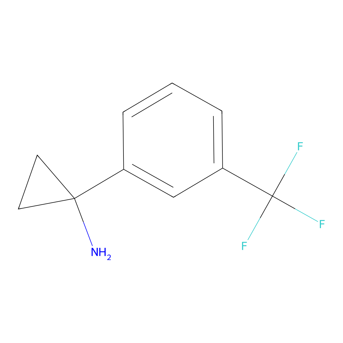 1-(3-(Trifluoromethyl)phenyl)cyclopropanamine molecular structure, CAS 503417-34-3