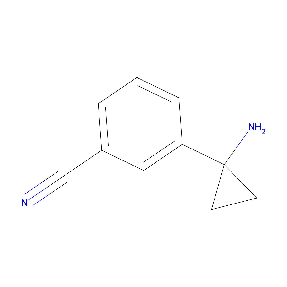 3-(1-Aminocyclopropyl)benzonitrile molecular structure, CAS 503417-36-5
