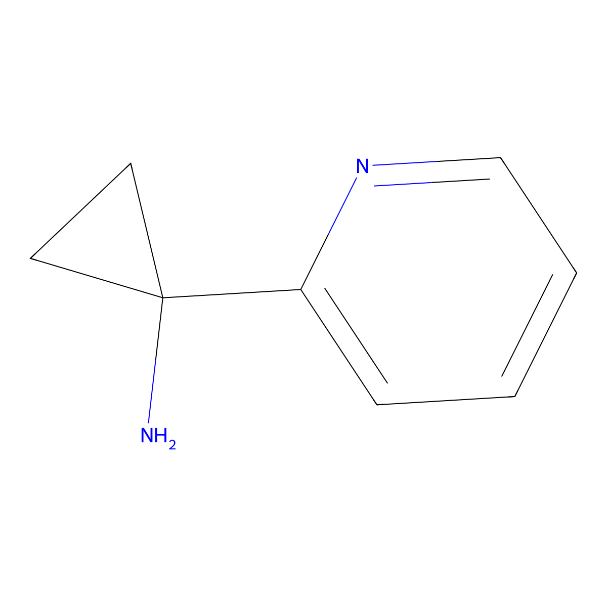 1-(Pyridin-2-yl)cyclopropanamine molecular structure, CAS 503417-37-6